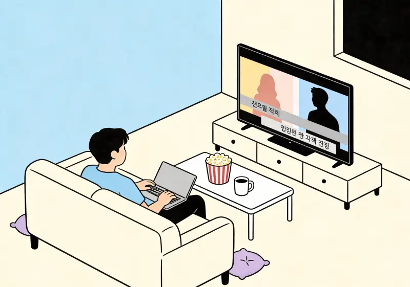 韓国ドラマの台詞を使って韓国語会話を練習する学習イメージ