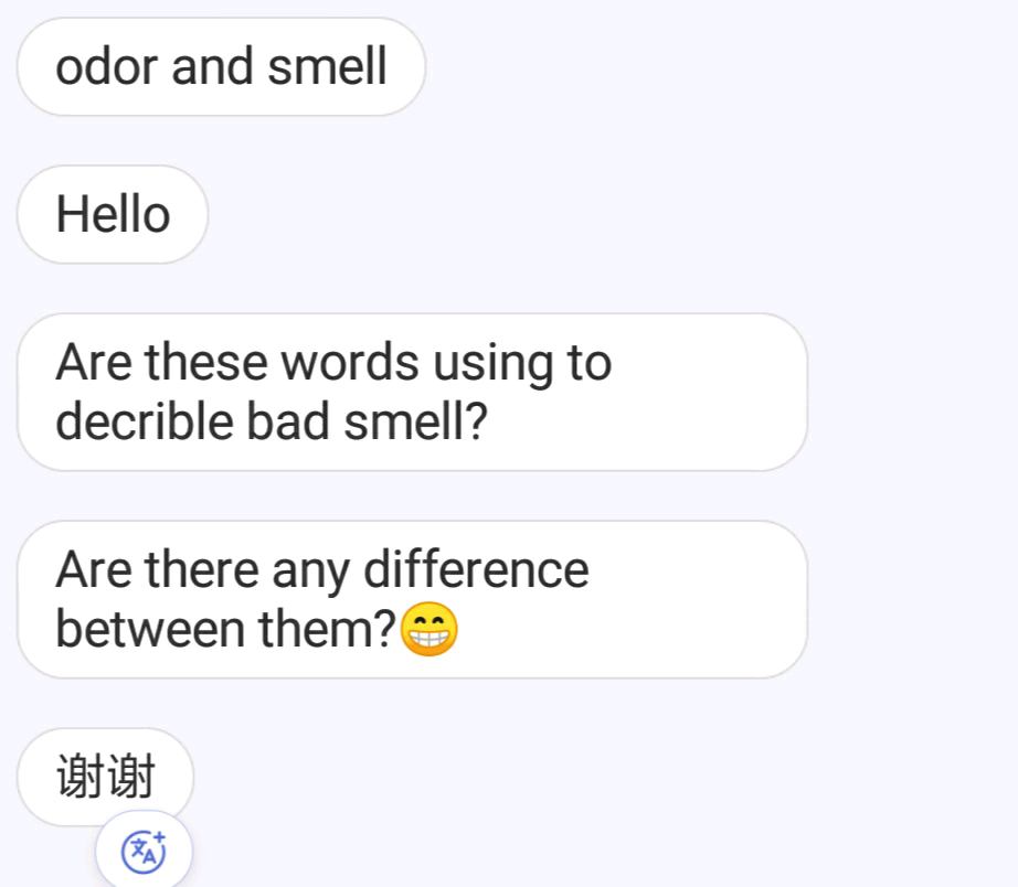 'odor' 和 'smell' 的区别 The difference between 'odor' and 'smell' odor 特别