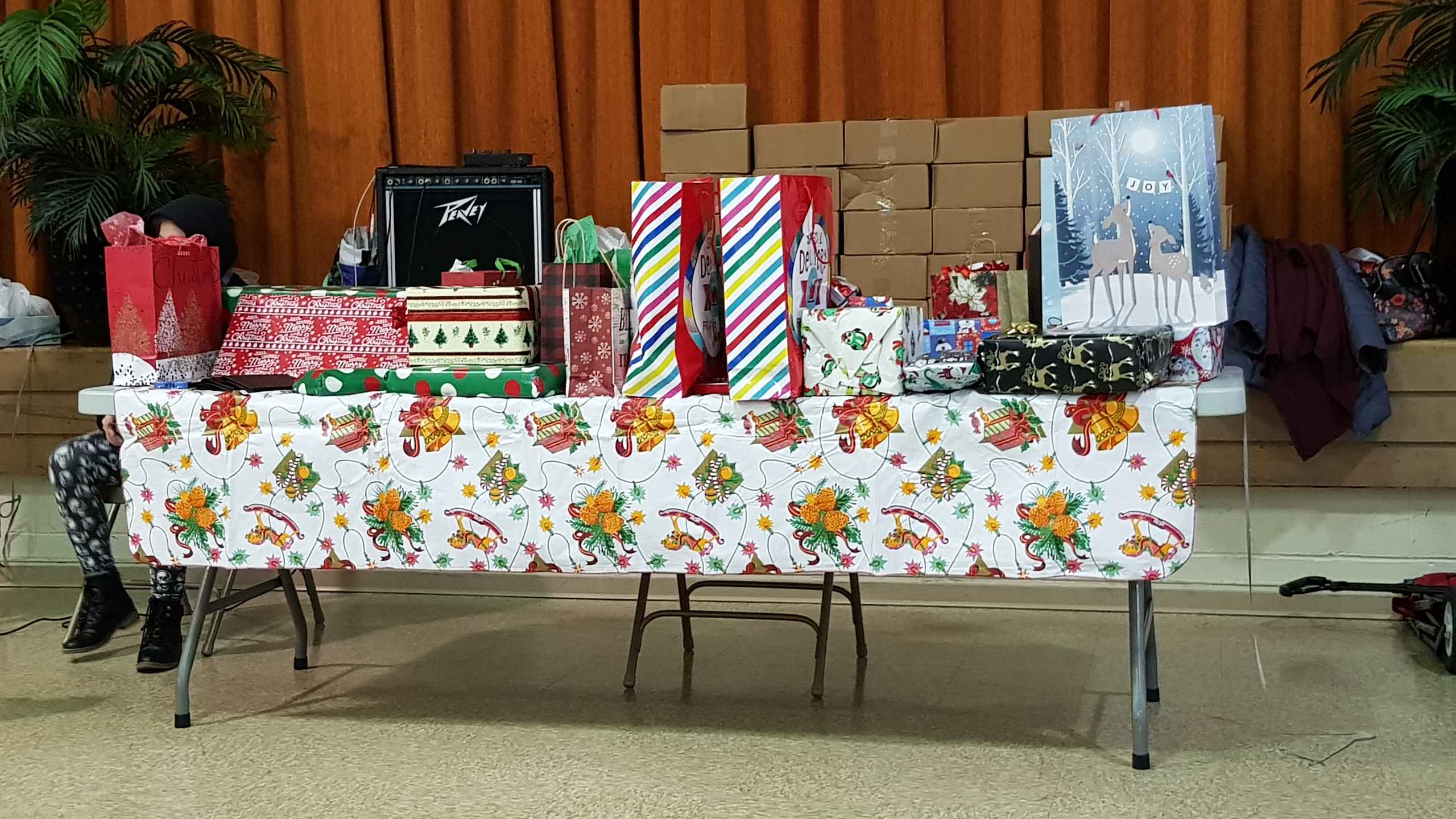 The Gift Stealing game is where you place a bunch of wrapped gifts on a