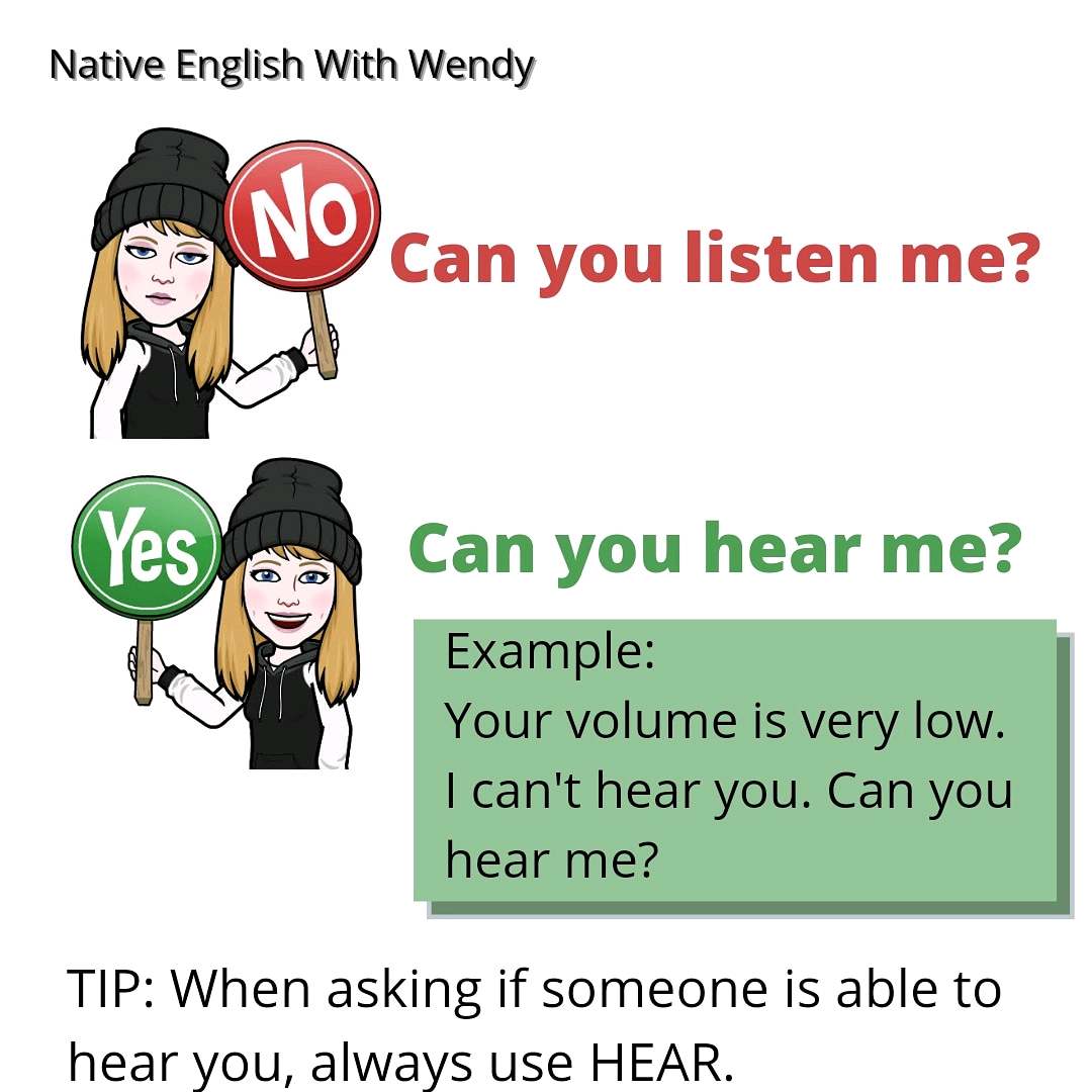 It is easy to confuse listen and hear. They seem like synonyms because