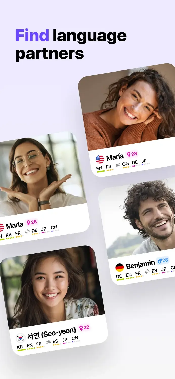 Friends connecting through HelloTalk meetups