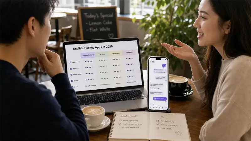 English fluency apps compared across vocabulary AI drills and real conversation