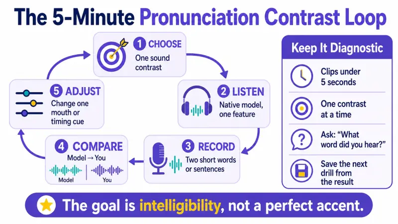 Five-minute pronunciation contrast loop