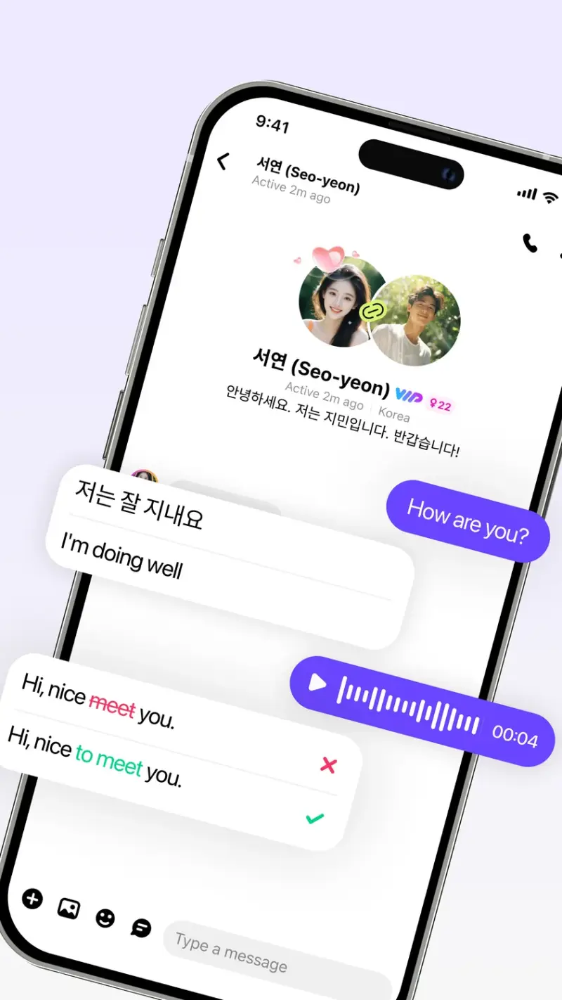 Learners share Korean voice notes in HelloTalk