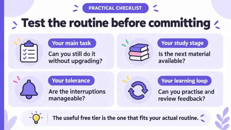 Test the routine before committing.