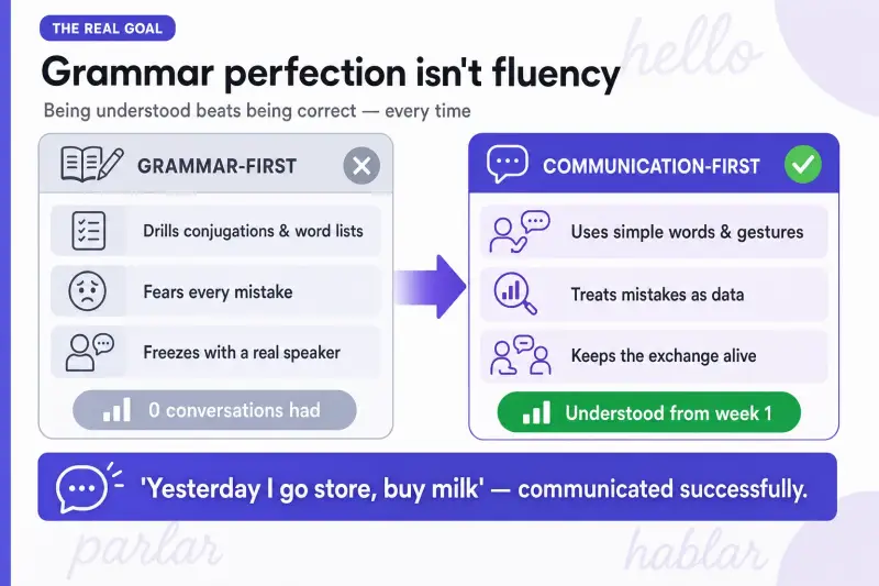 Grammar-first versus communication-first language learning