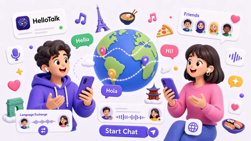 HelloTalk international friendship globe
