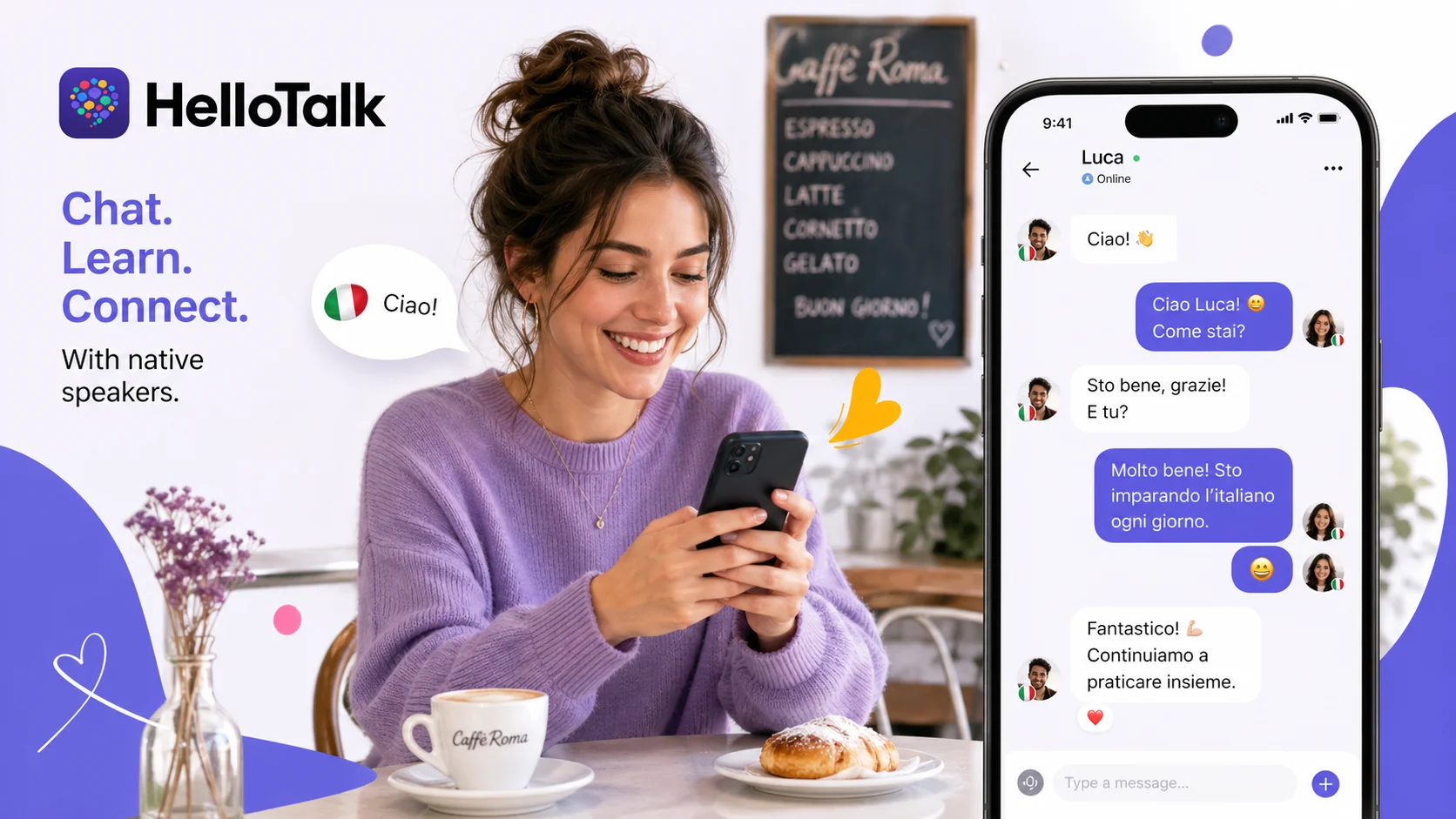 italian chat cafe