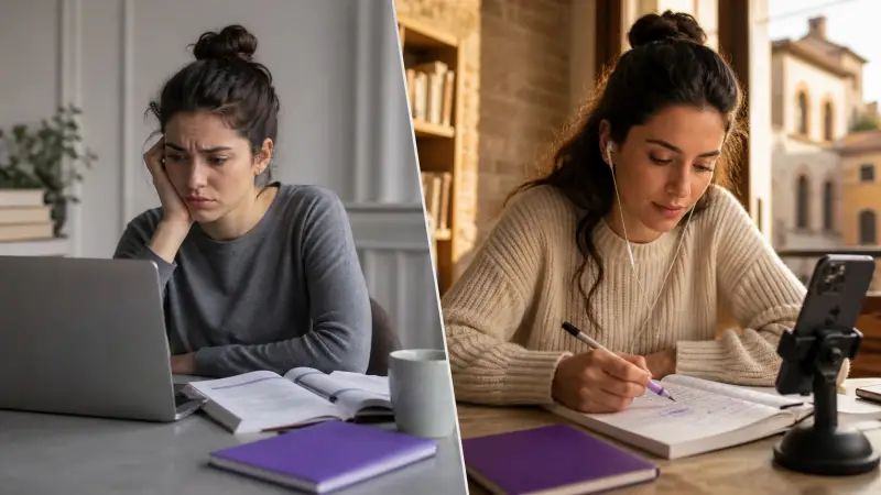 Before-and-after practice for Italian-specific language demands
