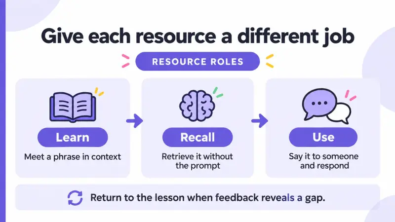 Give each resource a different job.