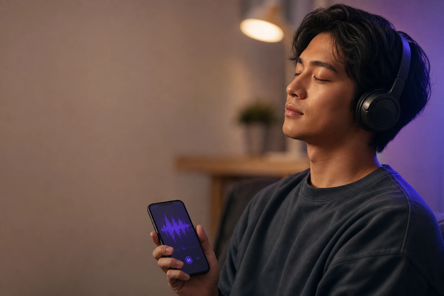 Learner listening with a language app