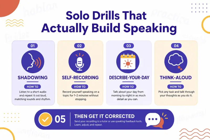 Best Ways to Practice Speaking Spanish When You Have No One to Talk To solo drills