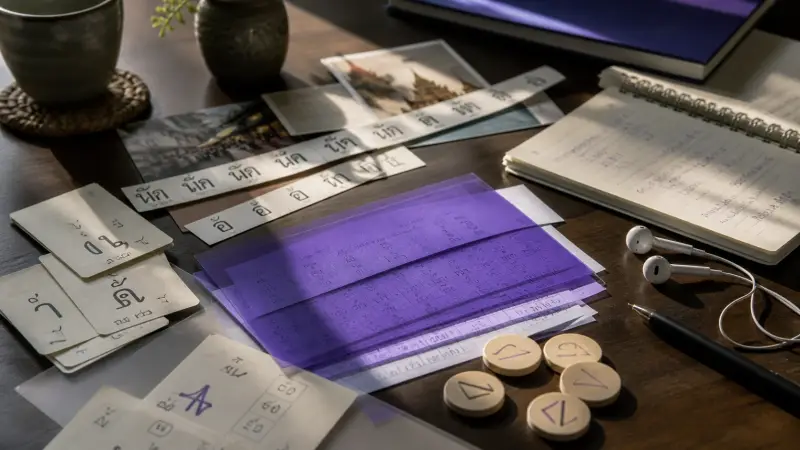 Thai study materials revealing hidden prerequisite layers