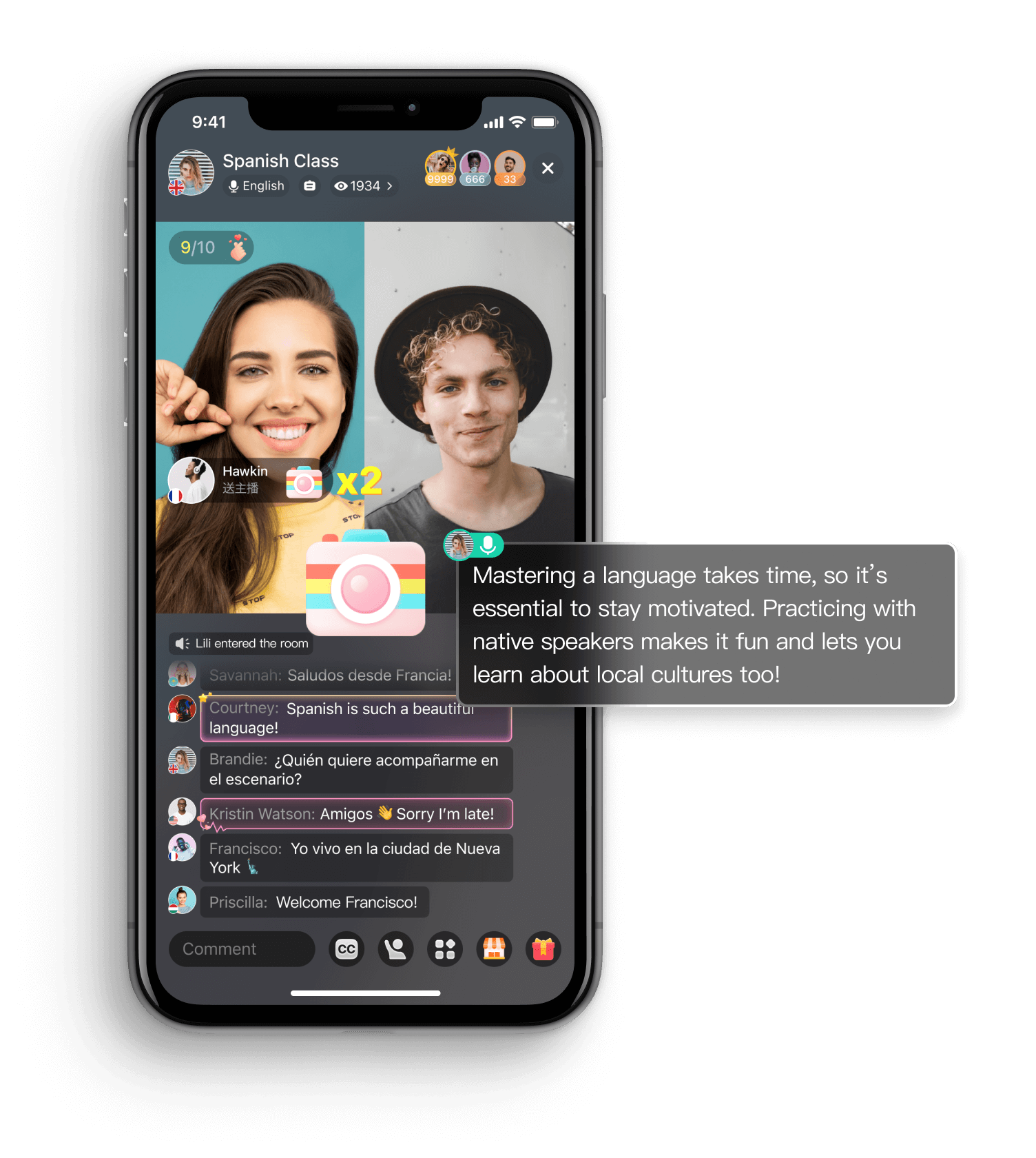 Connect on HelloTalk Live